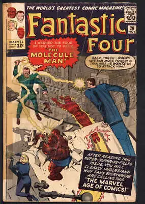 Buy Fantastic Four #20 1.0 / Origin + 1st Appearance Of Molecule Man 1963 • 39.58£