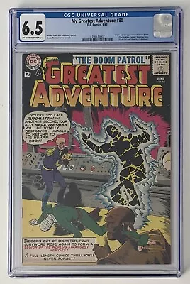 Buy My Greatest Adventure #80 (1963) CGC 6.5 OWW - Origin & 1st App. Doom Patrol! • 1,047.56£