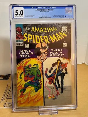 Buy Amazing Spider-Man #37 CGC 5.0, Marvel Silver Age, 1st App Norman Osborn (1966) • 126.14£