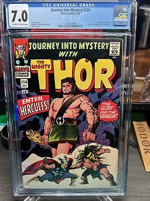 Buy Journey Into Mystery #124 Marvel Comics 1966 CGC 7.0 2nd App Hercules. Thor • 159.86£