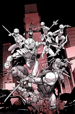 Buy Power Rangers Teenage Mutant Ninja Turtles #1 Unlock Bw Variant (29/01/2020) • 4.95£