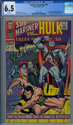 Buy Tales To Astonish #90 Cgc 6.5 1st Byrrah Submariner Abomination Hulk White Pages • 126.67£