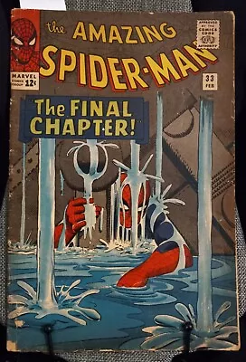 Buy The Amazing Spider-Man #33 '66 Marvel 'The Final Chapter' • 105.42£