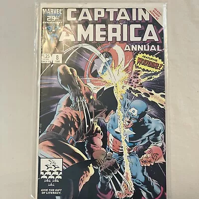 Buy Captain America Annual #8 (Marvel 1986) Mike Zeck Wolverine! 1st Tess-One! VF- • 31.87£