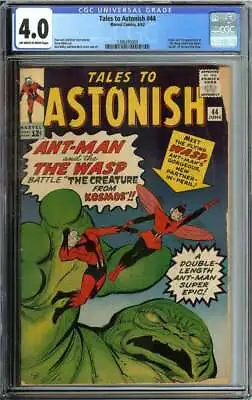 Buy Tales To Astonish #44 Cgc 4.0 Ow/wh Pages // 1st Appearance The Wasp Marvel 1963 • 1,130.57£