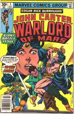 Buy John Carter Warlord Of Mars Comic Book #5 Marvel Comics 1977 VERY GOOD+ • 2.79£
