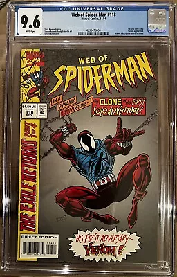 Buy Web Of Spider-Man 118 Marvel CGC 9.6 1994 1st Appearance The Scarlet Spider • 179.47£