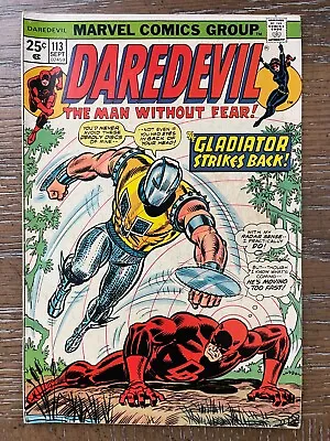 Buy Daredevil #113, Marvel, Very Fine, When Strikes The Gladiator! • 24.79£