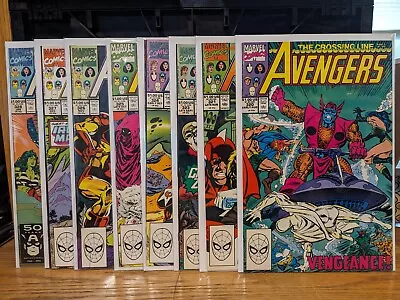 Buy Avengers 8 Book Lot Run 320 321 323 324 325 326 327 328 Marvel Comics 1990 FN/VF • 13.59£