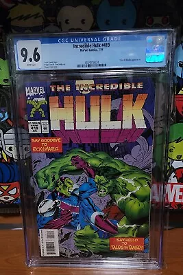 Buy Incredible Hulk #419 CGC NM/M 9.6 White Pages Talos And Skrulls Appearance! • 47.58£