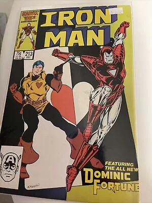 Buy IRON MAN # 213 (1st Series) 1986 Marvel Reintroduced Of Dominic Fortune • 7.91£