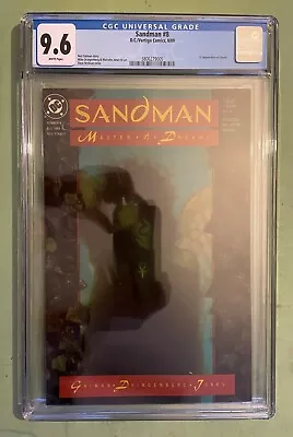 Buy Sandman 8 DC/Vertigo 1989, First Appearance Death CGC 9.6 WP • 139.92£