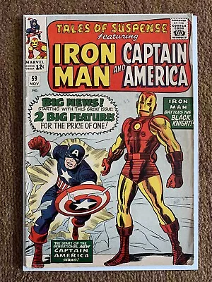 Buy Tales Of Suspense 59  - 1st Jarvis - Captain America - Iron Man 3.5-4.0 • 79.06£