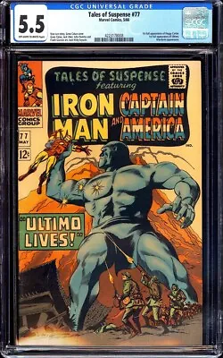 Buy Tales Of Suspense #77 CGC 5.5 1966! 1st App. Of Peggy Carter! KEY ISSUE! L@@K! • 102.90£