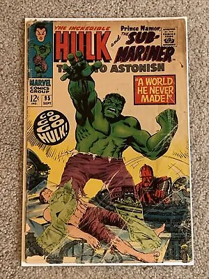 Buy Tales To Astonish #95 The Incredible Hulk And Sub-Mariner 1967 Marvel Comics WOW • 30.97£