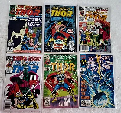 Buy The MIGHTY THOR 1992 Lot Of 6 (444,450,454,455,457,459) Ron Frenz Al Milgrom • 31.36£