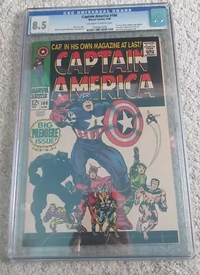 Buy Marvel- Captain America #100 (1968) CGC 8.5 - OFF WHITE TO WHITE PAGES. • 650£