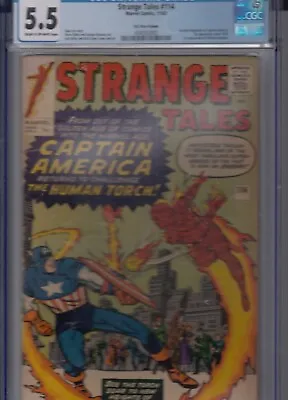 Buy Strange Tales 114 - 1963 - Psuedo Captain America - CGC 5.5 • 284.99£