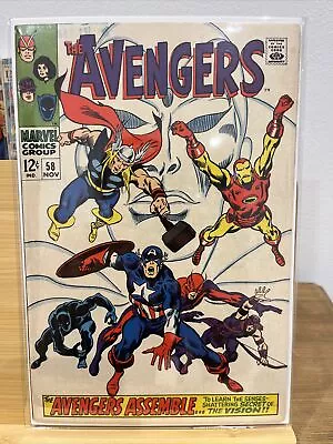 Buy Avengers 58 –  – Vision Origin & 2nd App Of Visio 🔥– Great Condition 🔥comics • 100£