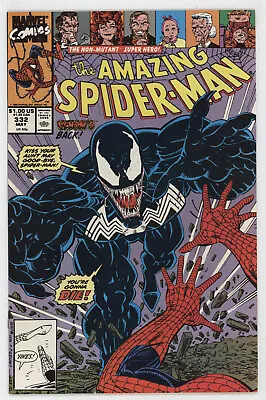 Buy Amazing Spider-Man 332 Marvel 1990 NM- Erik Larsen Venom • 31.98£
