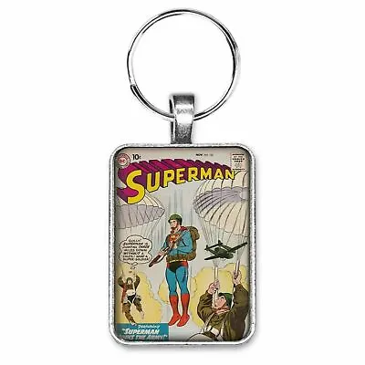 Buy Superman #133 Cover Key Ring Or Necklace Classic Comic Book Jewelry Paratroopers • 10.50£