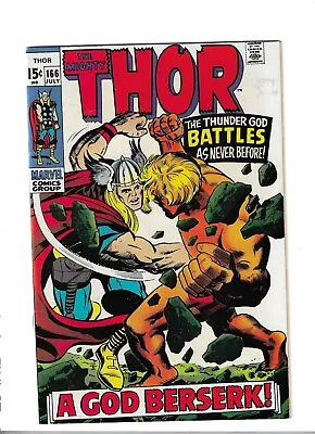 Buy The Mighty Thor # 166 Fine/Very Fine (Q) [2nd Appearance Of Him - Adam Warlock] • 69.95£