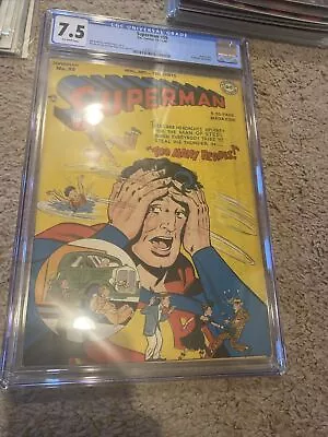 Buy SUPERMAN #55 (DC: 1948) Wayne Boring Prankster CGC 7.5 Off-White Pages • 880.67£