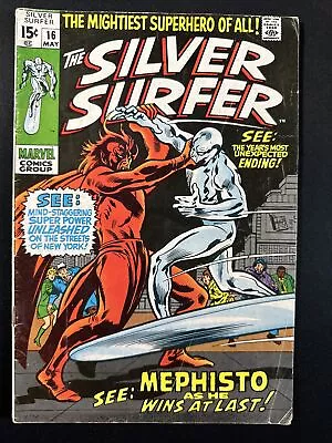 Buy Silver Surfer #16 Silver Age Comic 1970 Vs Mephisto 1st Print Good/VG *A4 • 23.82£