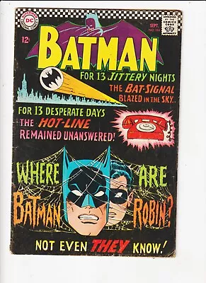 Buy Batman, 184 D.C.  Comic  DC  /SILVER AGE, GO-GO CHECKS 1966  Robin Solo Story 1 • 23.98£