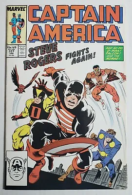 Buy Captain America #337 NM-/VF+ 1st App US Agent Black Suit Marvel Comics Key  • 17.47£