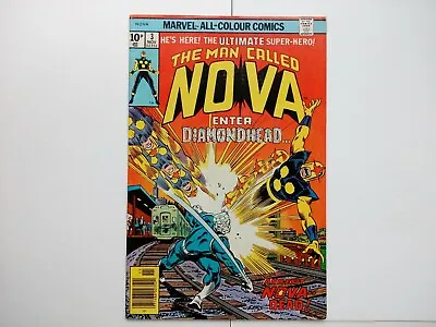 Buy Nova #3 October 1976 Marvel Comic - 1st Appearance Of Diamondhead! Pence Copy • 8£