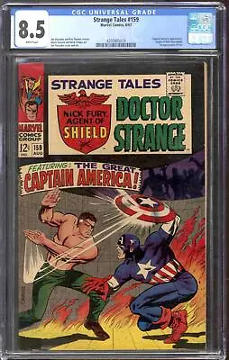 Buy Strange Tales #159 CGC 8.5 (W) Captain America Appearance • 254.06£