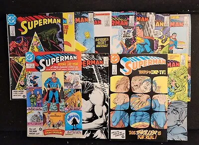 Buy Superman 12 Issue Lot #411-417, 419, 423 (DC Comics 1985) VF- • 52.43£