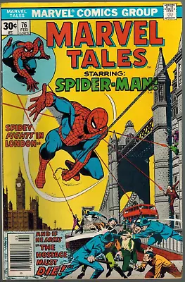 Buy Marvel Tales 76  Spidey In London!  (rep Amazing Spider-Man 95)  1977 Fine+ • 6.39£