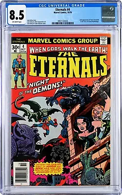 Buy Eternals #4 CGC 8.5 (Oct 1976, Marvel) Jack Kirby, Gammenon, 1st Sersi Cover • 40.21£