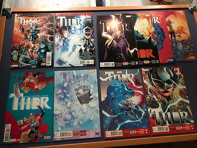 Buy Thor #1-#8 2014 And Annual Jane Foster Mighty Thor Marvel Comics Full Set Bundle • 40£