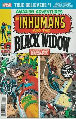 Buy Free P & P;  True Believers - Amazing Adventures #1, 2020: Inhumans/Black Widow! • 4.99£