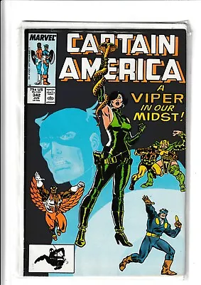 Buy Captain America #342 Comic Book 1988  Ron Frenz Marvel Viper • 1.99£