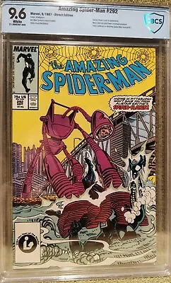 Buy Amazing Spider-Man 292 CBCS 9.6 Wp Marvel Comics 1987 • 82.78£