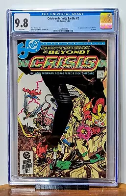 Buy Crisis On Infinite Earths #2 CGC 9.8 - DC 1985 - 1st Cameo App Anti-Monitor • 94.99£