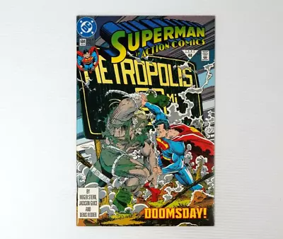 Buy Action Comics #684 (DC Comics, 1992) Superman Vs Doomsday, Direct Edition • 4£