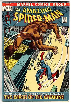 Buy Amazing Spider-Man #110 - First Appearance Of Gibbon, Very Good - Fine Condition • 15.89£