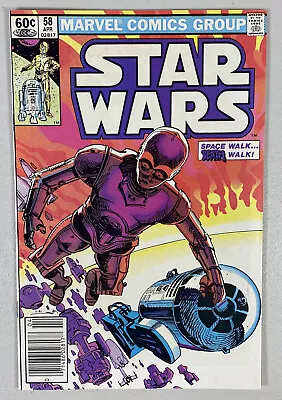 Buy Star Wars 58 Marvel Comics 1982 Luke Skywalker Newsstand Edition C-3PO VF-/VF • 12£
