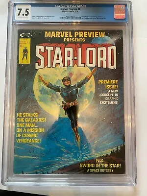 Buy MARVEL PREVIEW #4   1st Star-Lord  GotG  Marvel Magazine Curtis 1976 CGC 7.5 • 249.95£