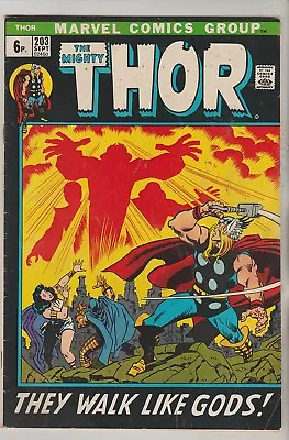 Buy *** Marvel Comics Thor #203 1st Young Gods F+ *** • 9.50£