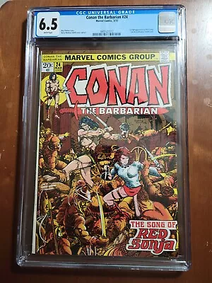 Buy Conan The Barbarian #24 First Full Red Sonja CGC 6.5 White Pages • 138.36£