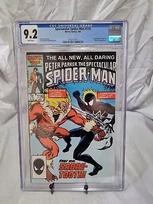 Buy Peter Parker Spectacular Spider-Man #116 - 1986 Graded 9.2 • 49.99£