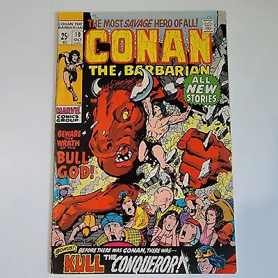 Buy Conan The Barbarian #10 Marvel Comics 1971 Beware The Wrath Of Anu + Kull Story • 31.18£