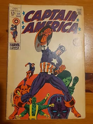 Buy Captain America #111 Mar 1969 VGC 4.0 Iconic Cover Art By Jim Steranko • 49.99£