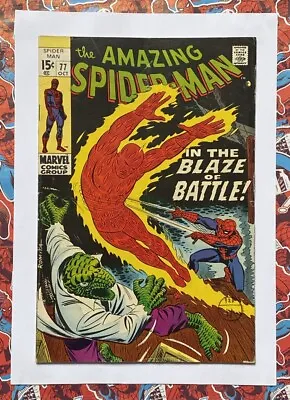 Buy Amazing Spider-man #77 - Oct 1969 - Human Torch Appearance! - Fn (6.0) Cents! • 49.99£